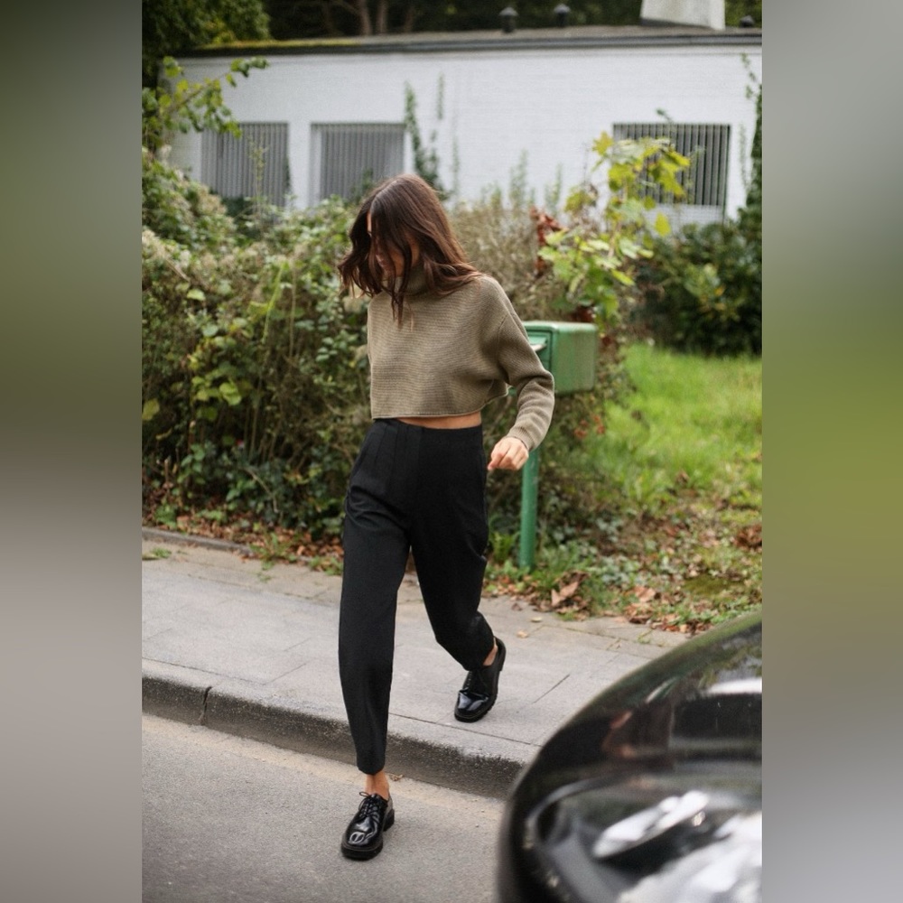 Zara high waisted work pants, M